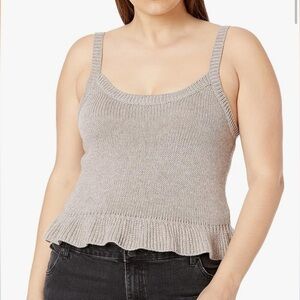 The Drop Women's Ameena Ruffle Cropped Sweater Tank